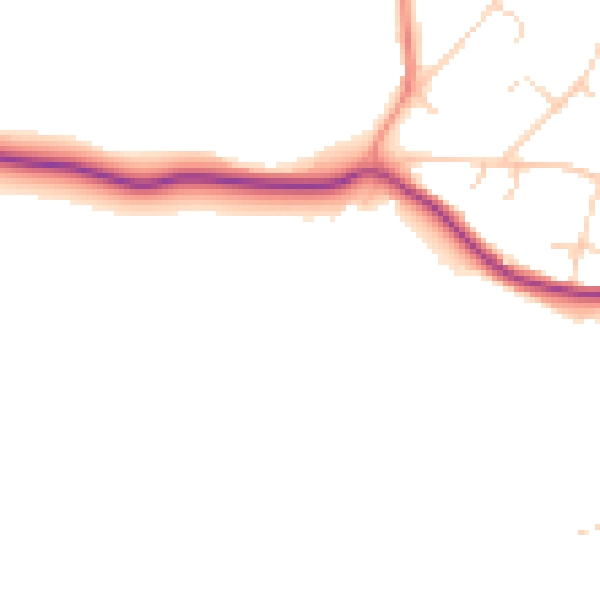 Daytime road noise heatmap for BN20 0AX