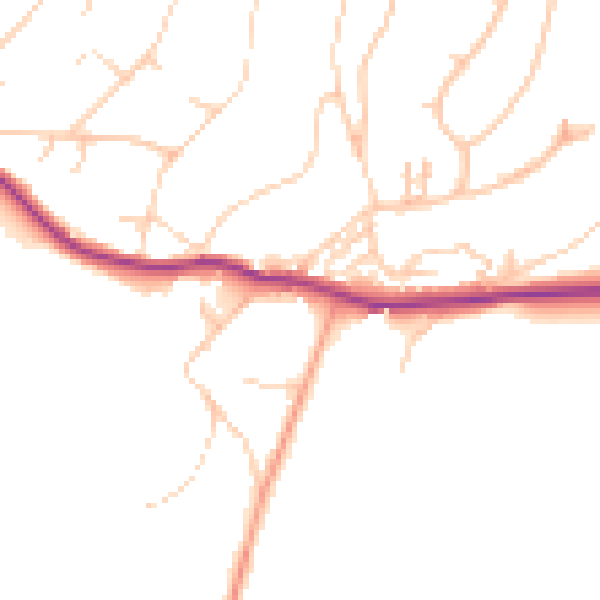 Daytime road noise heatmap for BN20 0BL