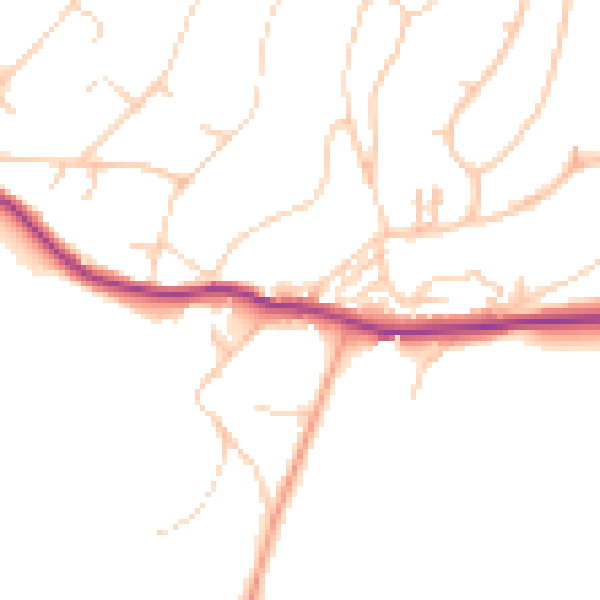 Daytime road noise heatmap for BN20 0BP
