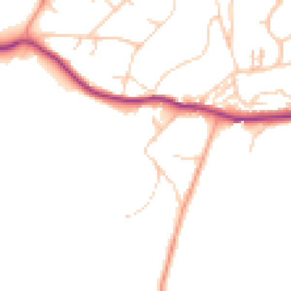 Daytime road noise heatmap for BN20 0BT