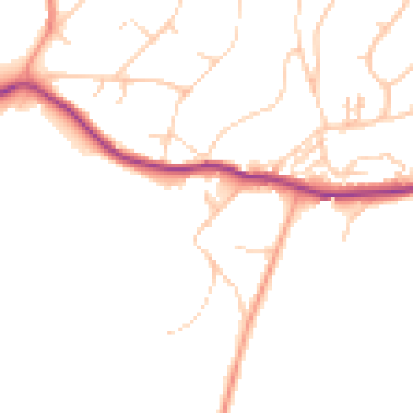 Daytime road noise heatmap for BN20 0BU