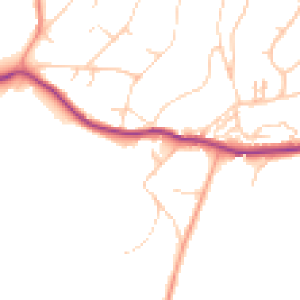Daytime road noise heatmap for BN20 0BX
