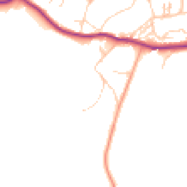 Daytime road noise heatmap for BN20 0DB