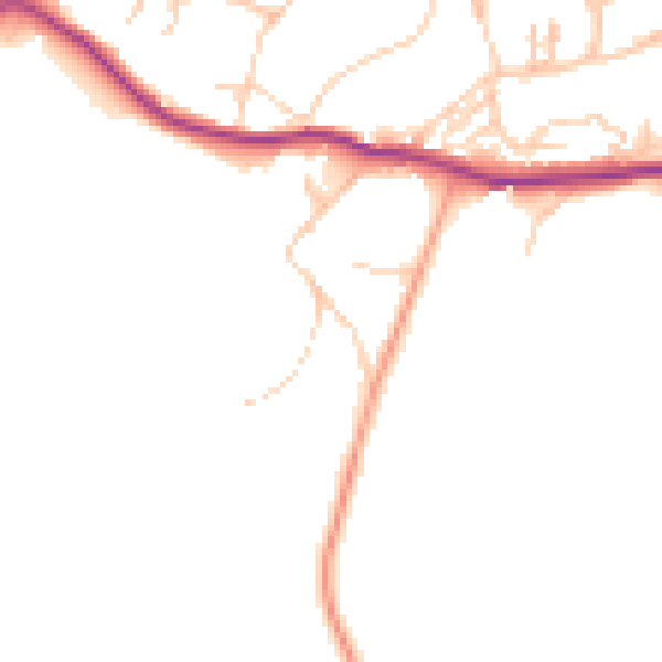 Daytime road noise heatmap for BN20 0DD