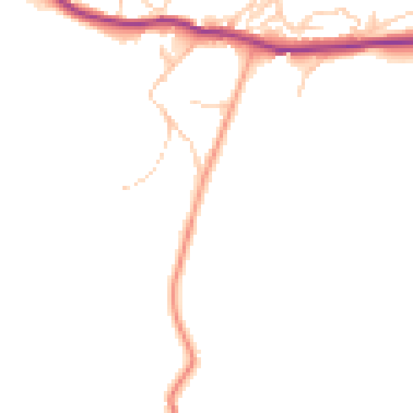 Daytime road noise heatmap for BN20 0DG