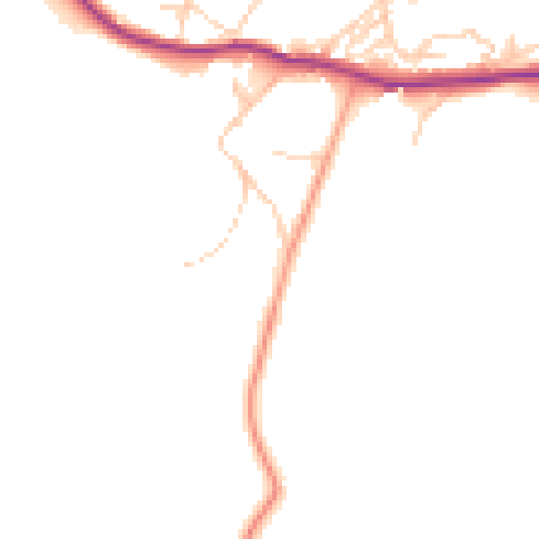 Daytime road noise heatmap for BN20 0DH