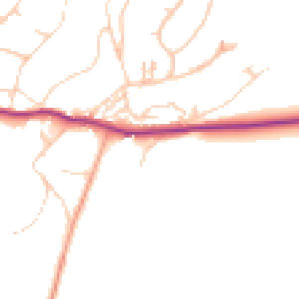 Daytime road noise heatmap for BN20 0DP