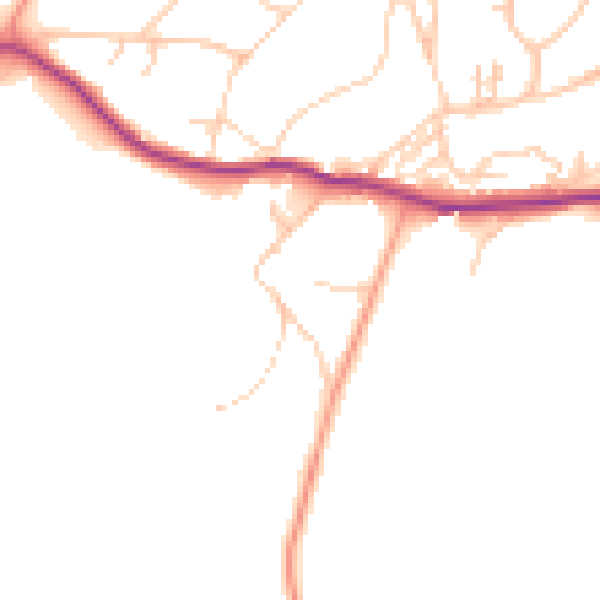 Daytime road noise heatmap for BN20 0DR