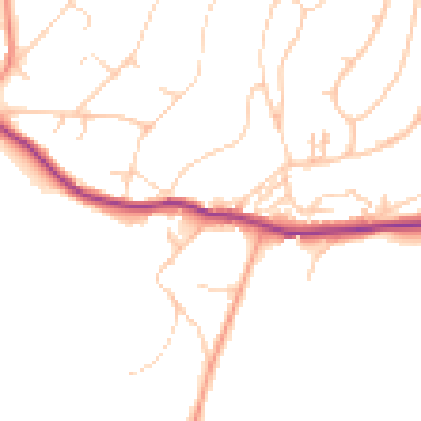 Daytime road noise heatmap for BN20 0EA