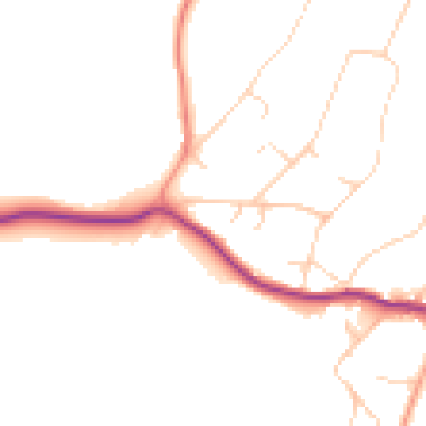Daytime road noise heatmap for BN20 0EE