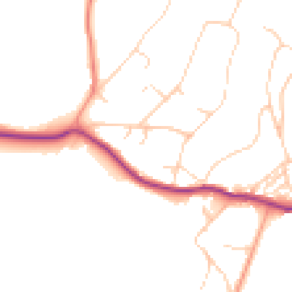Daytime road noise heatmap for BN20 0EH