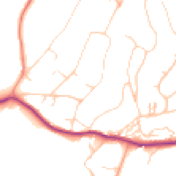 Daytime road noise heatmap for BN20 0EN