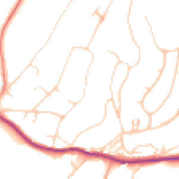 Daytime road noise heatmap for BN20 0EW