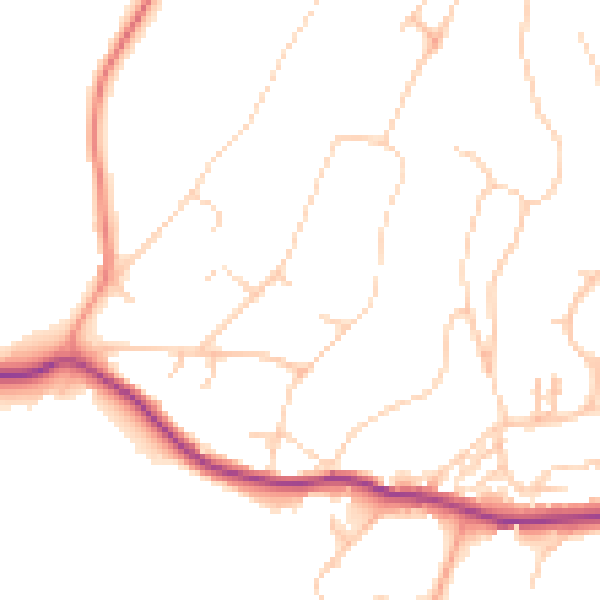 Daytime road noise heatmap for BN20 0EX