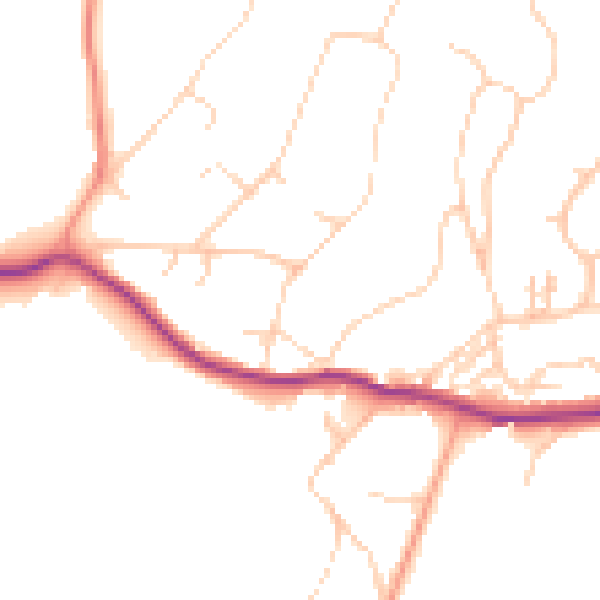 Daytime road noise heatmap for BN20 0HA