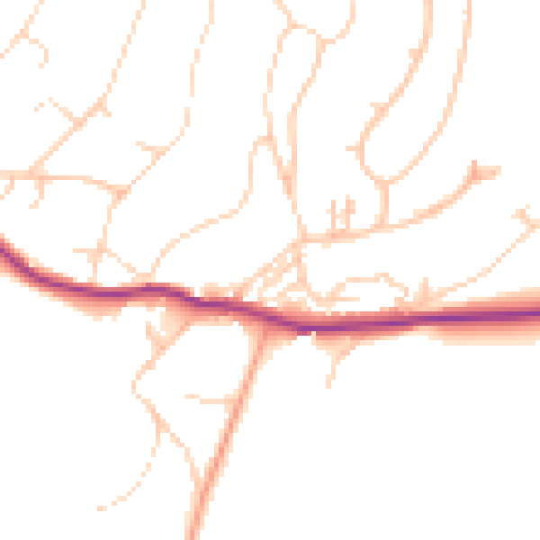 Daytime road noise heatmap for BN20 0HR