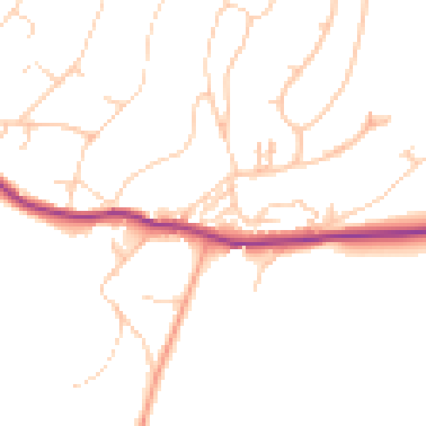 Daytime road noise heatmap for BN20 0HS