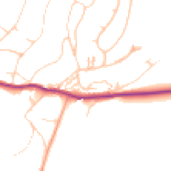 Daytime road noise heatmap for BN20 0HT