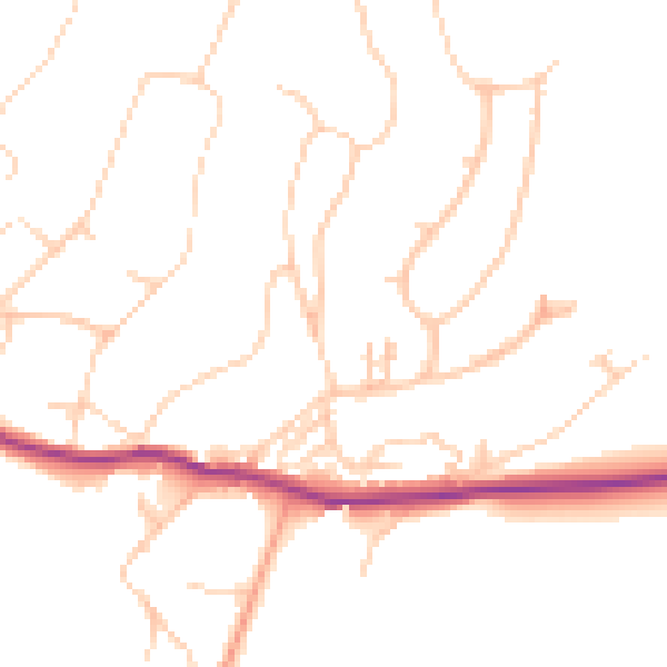Daytime road noise heatmap for BN20 0HU