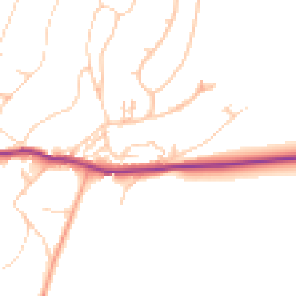 Daytime road noise heatmap for BN20 0JF