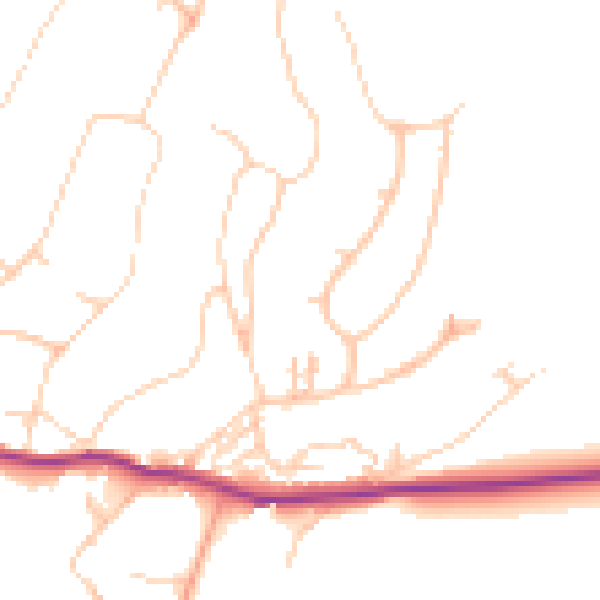 Daytime road noise heatmap for BN20 0JS