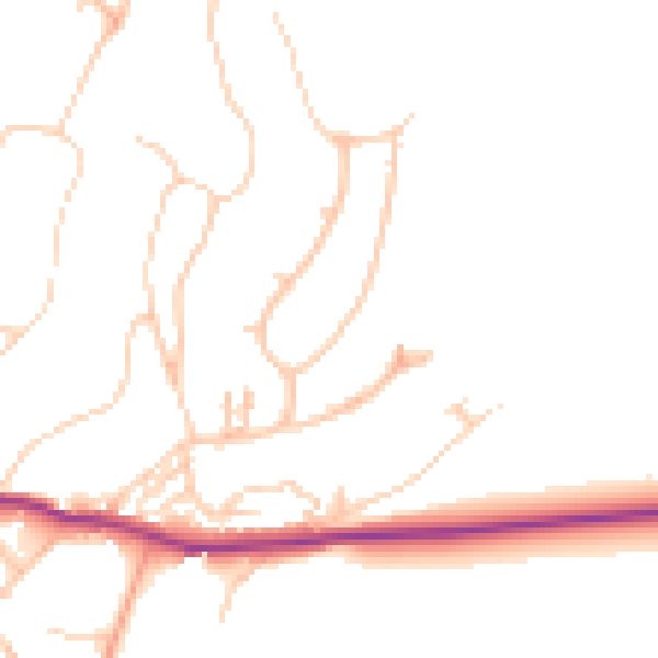 Daytime road noise heatmap for BN20 0LF