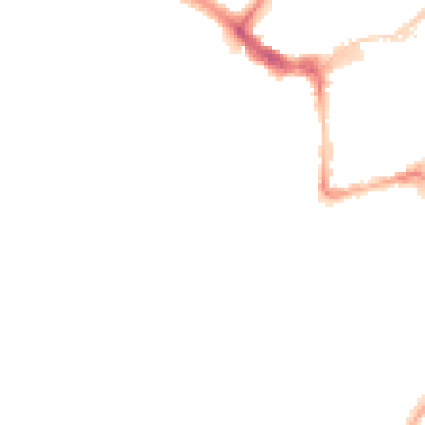 Night-time road noise heatmap for BN20 7DT