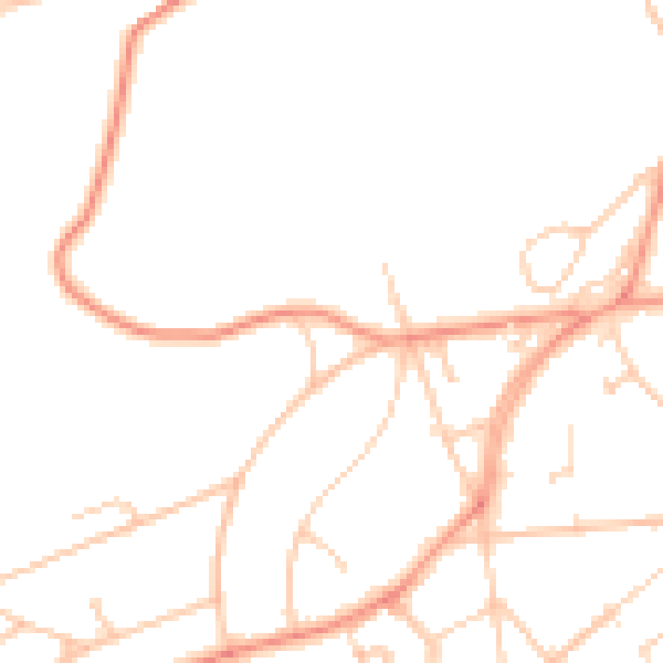 Daytime road noise heatmap for BN20 7SX