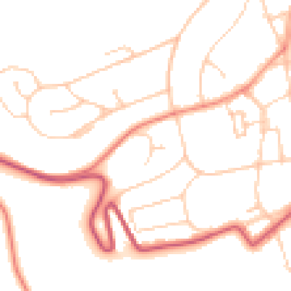 Daytime road noise heatmap for BN20 7UP