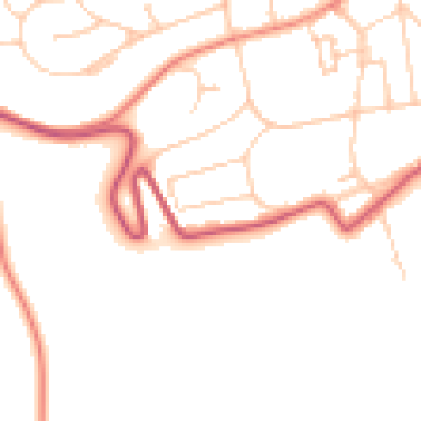 Daytime road noise heatmap for BN20 7XR