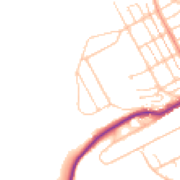 Daytime road noise heatmap for BN20 8HH