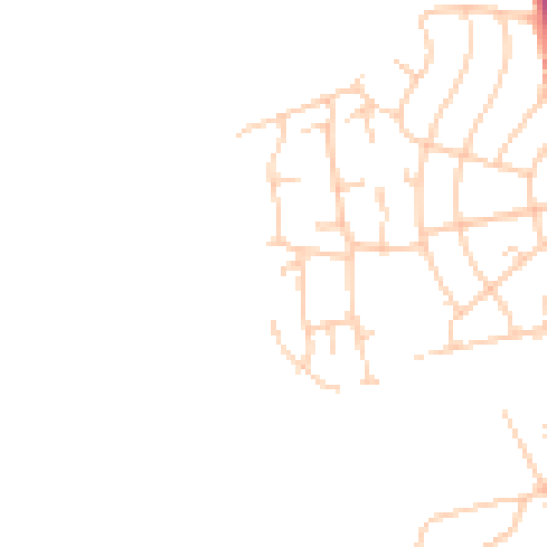Daytime road noise heatmap for BN20 8SU