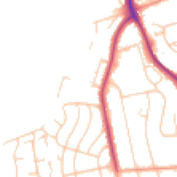 Daytime road noise heatmap for BN20 8UF