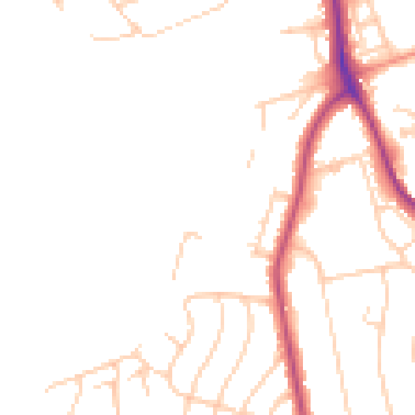 Daytime road noise heatmap for BN20 8UP