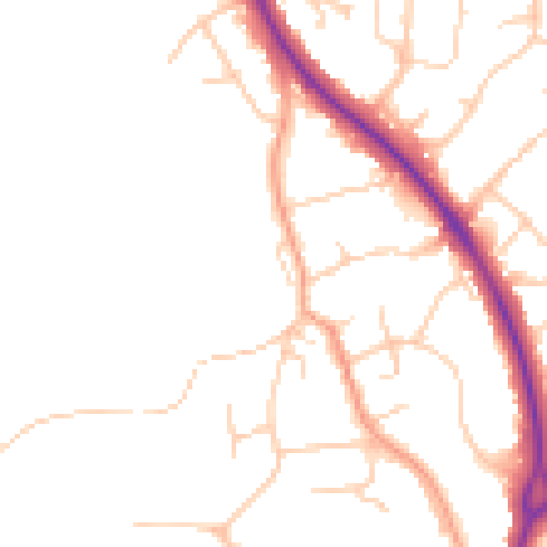 Daytime road noise heatmap for BN20 9HY