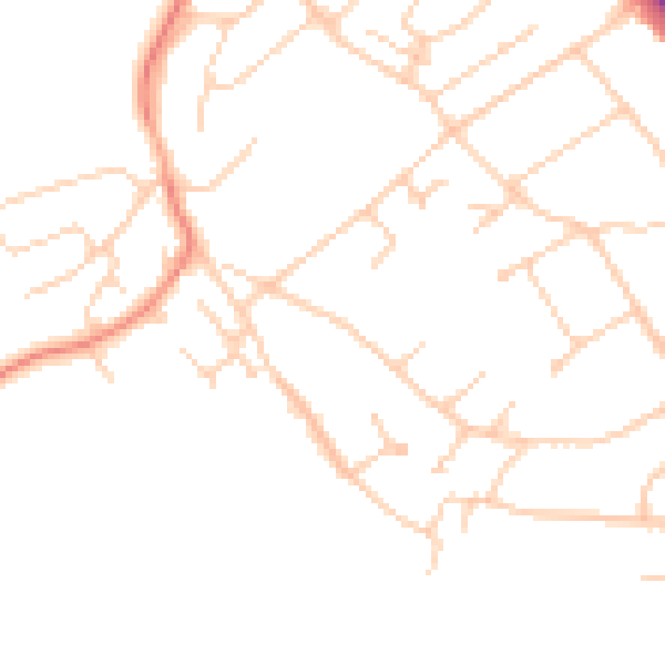 Daytime road noise heatmap for BN20 9RH