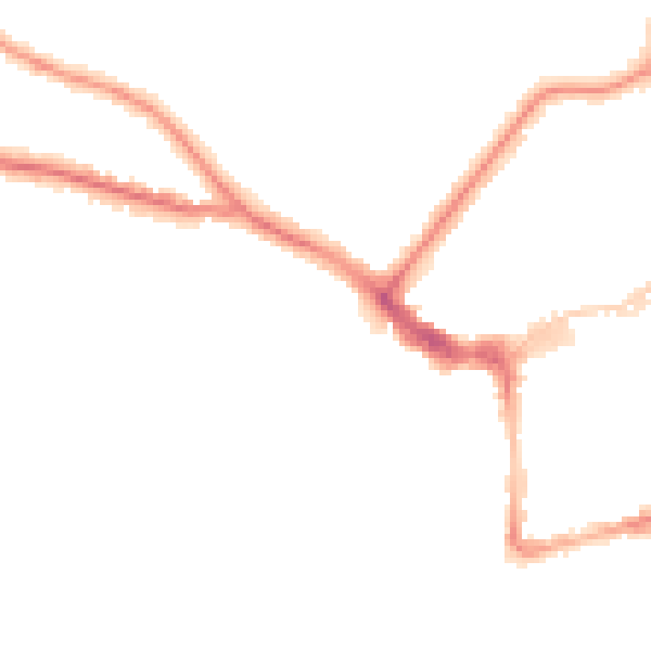 Night-time road noise heatmap for BN21 1BU