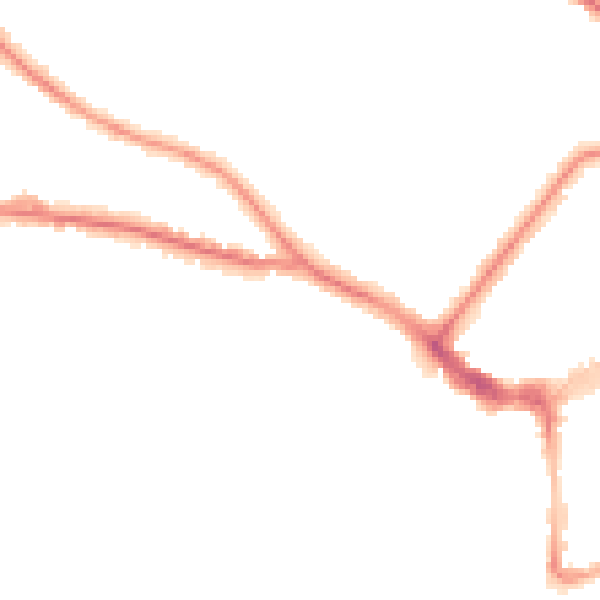 Night-time road noise heatmap for BN21 1BZ
