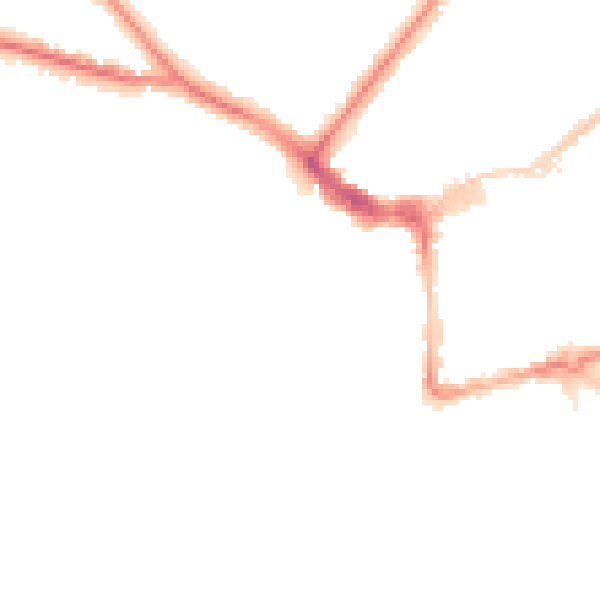 Night-time road noise heatmap for BN21 1DD