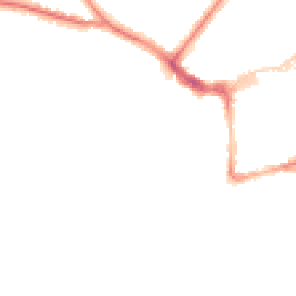 Night-time road noise heatmap for BN21 1DG