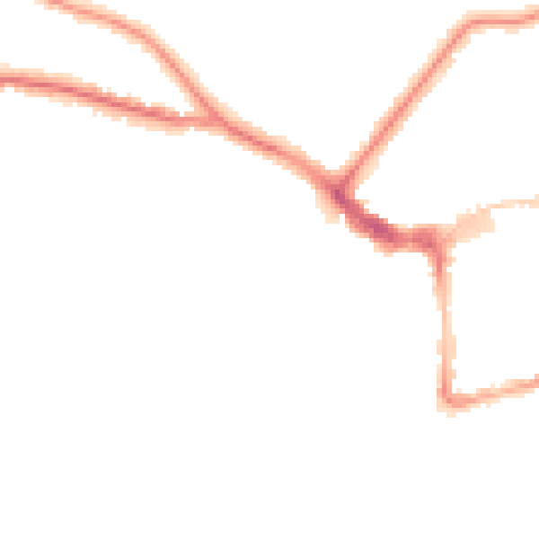 Night-time road noise heatmap for BN21 1DJ
