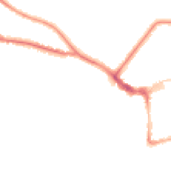 Night-time road noise heatmap for BN21 1DL