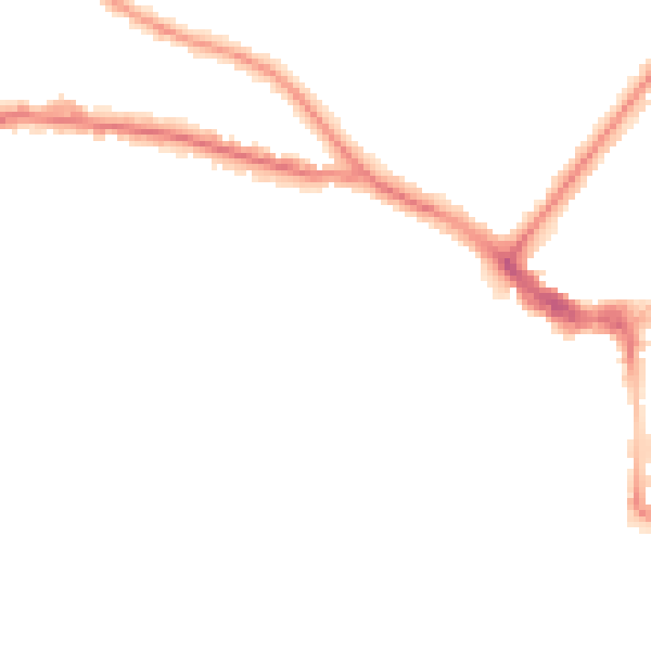 Night-time road noise heatmap for BN21 1DT