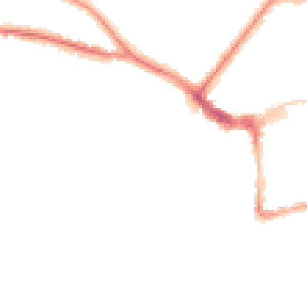 Night-time road noise heatmap for BN21 1DU