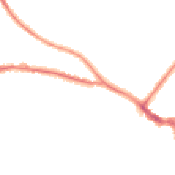 Night-time road noise heatmap for BN21 1HA