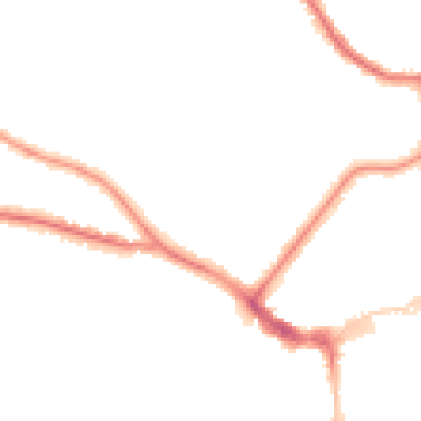 Night-time road noise heatmap for BN21 2AG