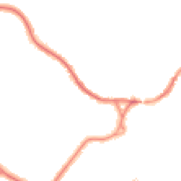 Night-time road noise heatmap for BN21 2BY