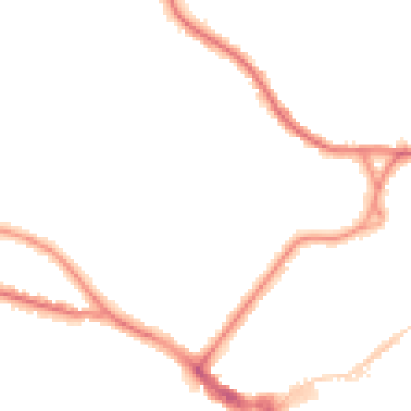 Night-time road noise heatmap for BN21 2DS
