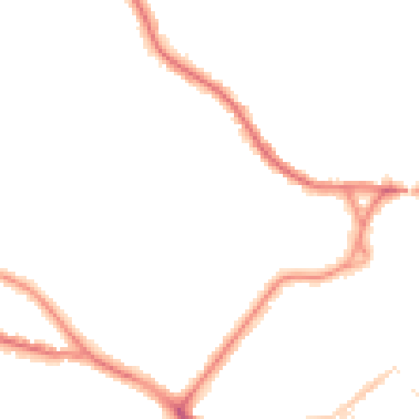 Night-time road noise heatmap for BN21 2DX