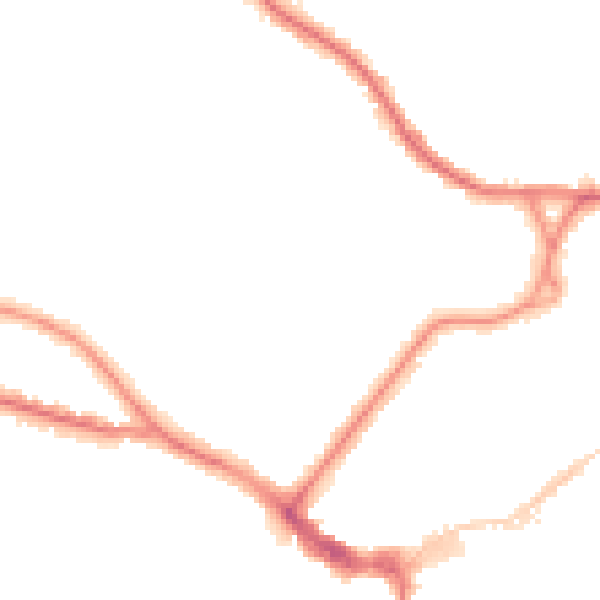Night-time road noise heatmap for BN21 2GN